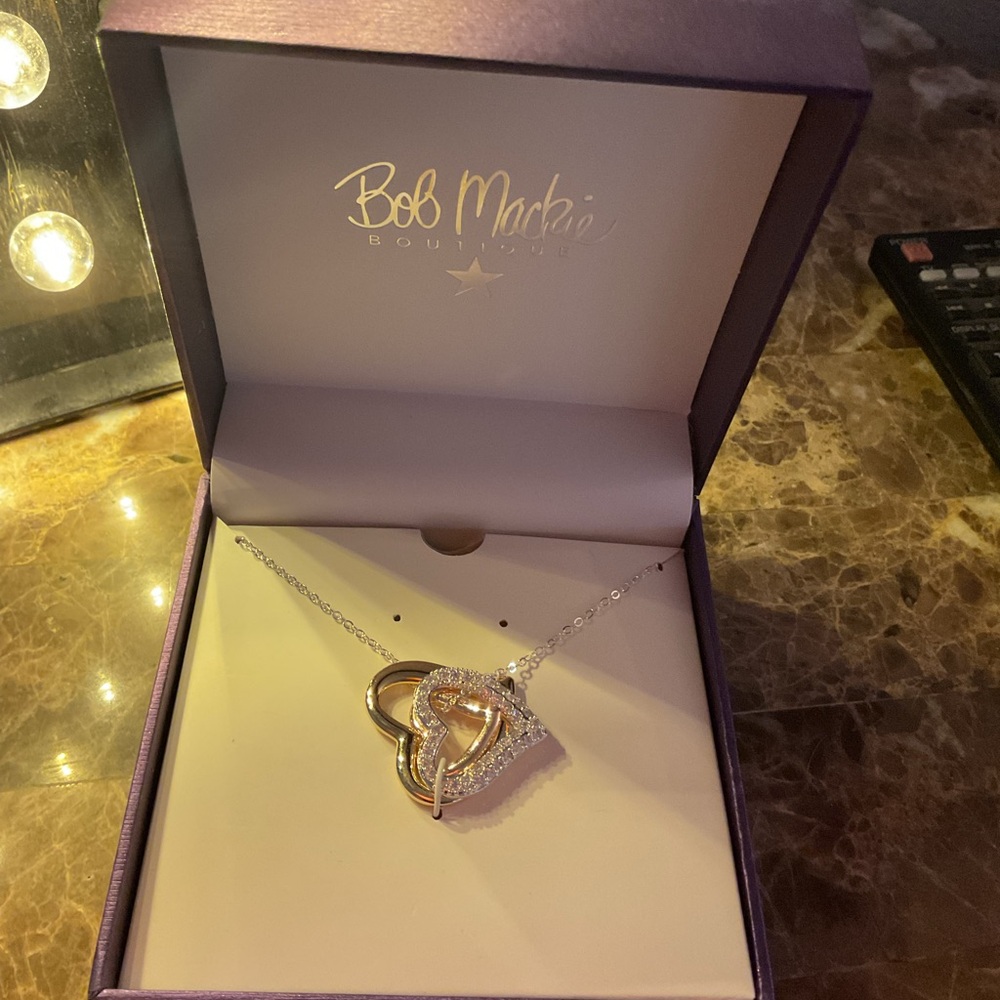 Bob Mackie Dual-Tone Heart Necklace